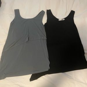 Latched mama asymmetrical nursing/maternity top.